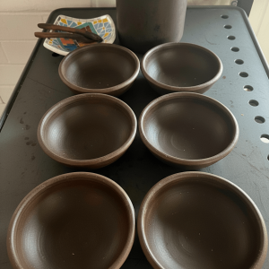 Pocillo de greda Pomaire 18 cm Pack x6 para caldillo